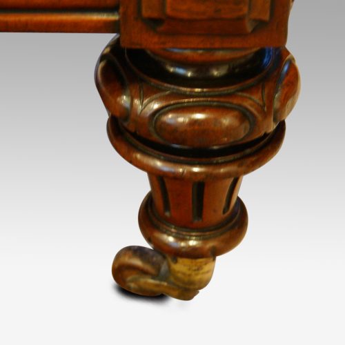 Victorian leather chesterfield leg