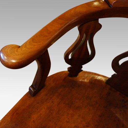 Victorian mahogany desk chair hand grip