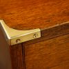 Victorian teak secretaire military chest brass corner