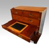 Victorian teak secretaire military chest desk open