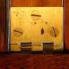 Victorian teak secretaire military chest hinge