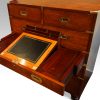 Victorian teak secretaire military chest writing slope