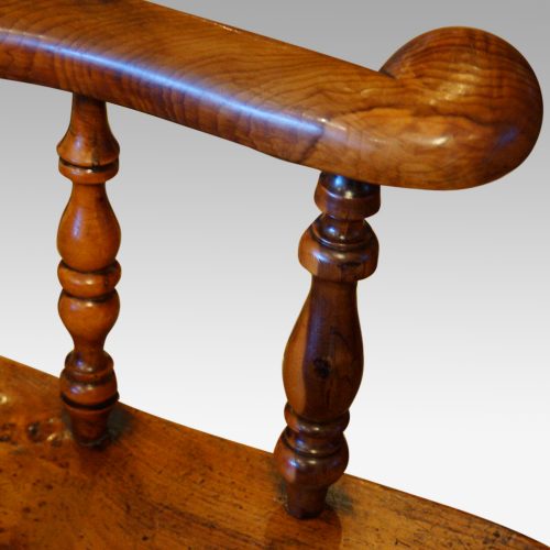 Victorian yew wood captains chair hand grip