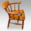 Victorian yew wood captains chair side