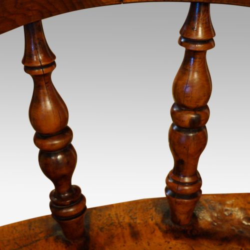Victorian yew wood captains chair turnings