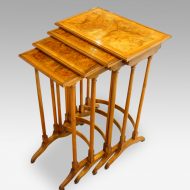 Walnut cross banded nest of 4 tables