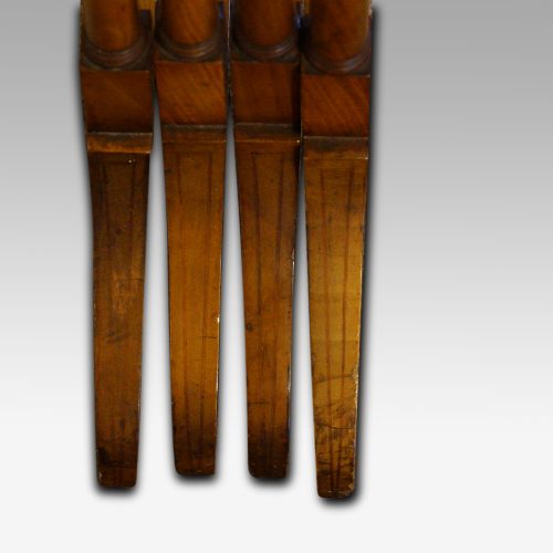 Walnut cross banded nest of 4 tables feet