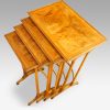 Walnut cross banded nest of 4 tables view from top