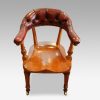 Edwardian oak desk chair by Bros.