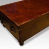 Leather trunk coffee table back