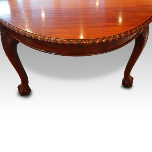 Maple & co mahogany extending dining table end