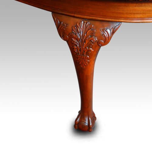 Maple & co mahogany extending dining table leg