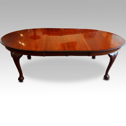 Maple & co mahogany extending dining table side