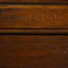 Maple & co mahogany extending dining table stamp