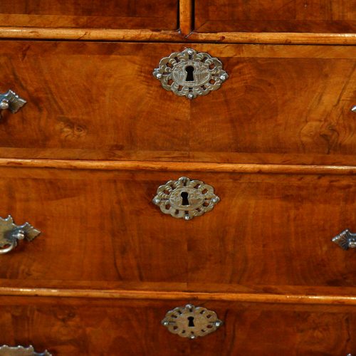 Queen Anne walnut chest with inlay front
