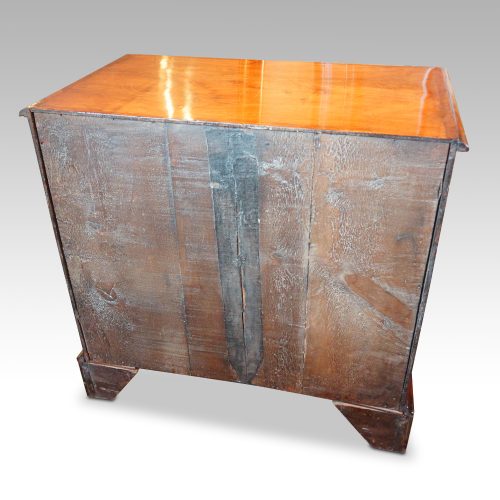 Queen Anne walnut chest with inlay rear