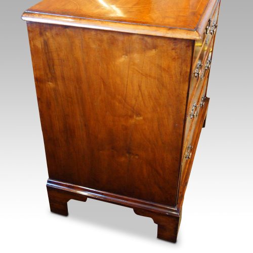 Queen Anne walnut chest with inlay side