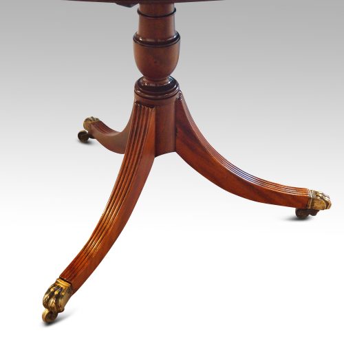 Regency style mahogany 12 seat dining table pedestal