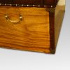 Victorian camphor trunk with leather corners corner detail