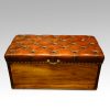 Victorian camphor trunk with leather corners front