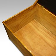 Victorian camphor trunk with leather corners interior