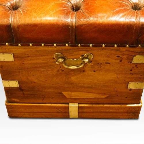 Victorian camphorwood ottoman end view