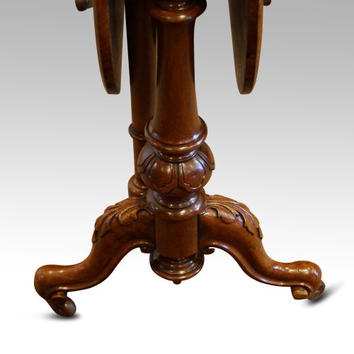 Victorian inlaid walnut Sutherland table feet