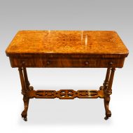 Victorian inlaid walnut card table