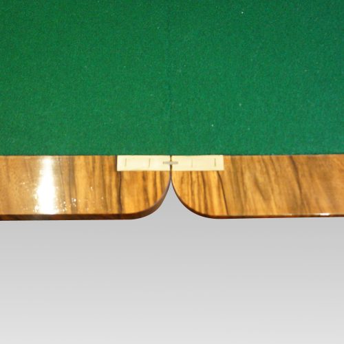 Victorian inlaid walnut card table hinge