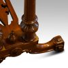 Victorian inlaid walnut card table leg