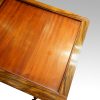 Victorian inlaid walnut card tablelining