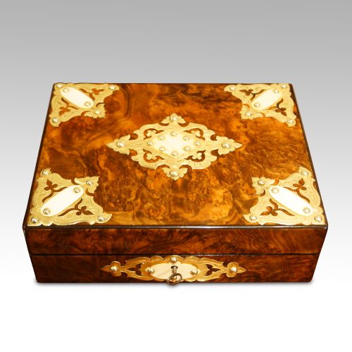 Victorian walnut mounted box