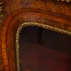 Victorian walnut open end credenza glazed door detail