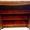 Victorian walnut open end credenza interior centre