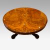 Victorian walnut oval coffee table , large end view