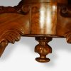Victorian walnut oval coffee table , large finial
