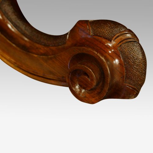 Victorian walnut oval coffee table , toe