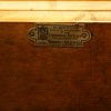 Waring and Gillow mahogany extending dining table label