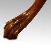 Antique mahogany wine table carved toe