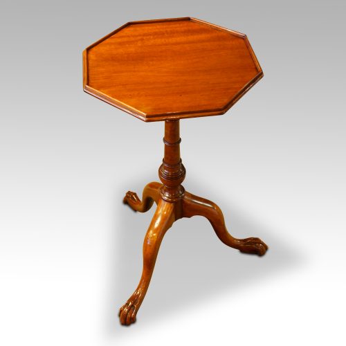Antique mahogany wine table side
