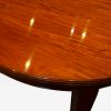 Edwardian circular mahogany dining table corner