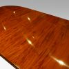 Edwardian circular mahogany dining table top grain