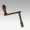 Edwardian circular mahogany dining table winding handle