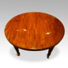 Edwardian circular mahogany dining table without leaves