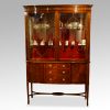 Edwardian inlaid mahogany display cabinet
