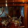 Edwardian inlaid mahogany display cabinet glass