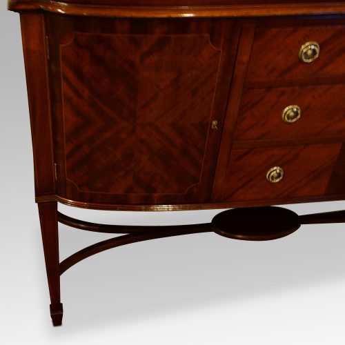Edwardian inlaid mahogany display cabinet handle