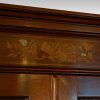 Edwardian inlaid mahogany display cabinet inlaid cornice