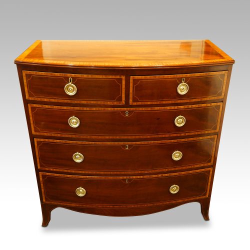 Georgian inlaid bow front chest