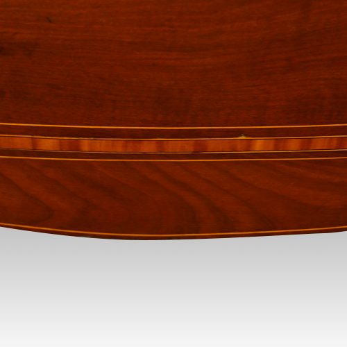 Georgian inlaid bow front chest apron